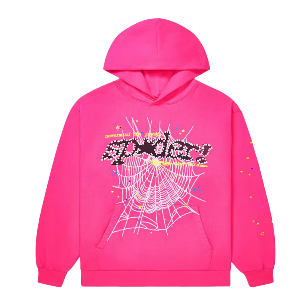 Sp5der Web Hoodie Pink